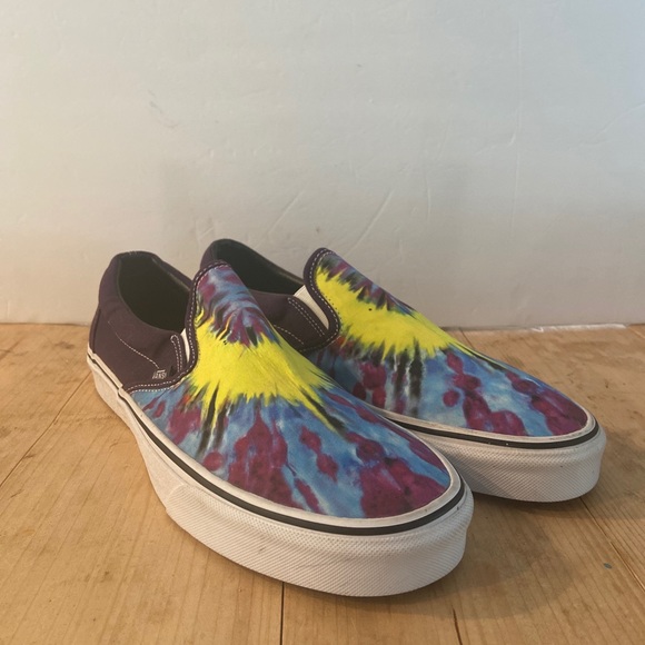 Vans Off The Wall Classic Slip On Tie Dye Hippie Mysterioso Size 10.5 Mens New - Picture 3 of 9